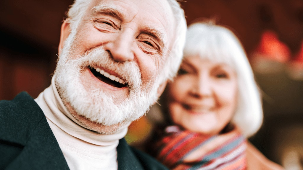 Happy elderly couple