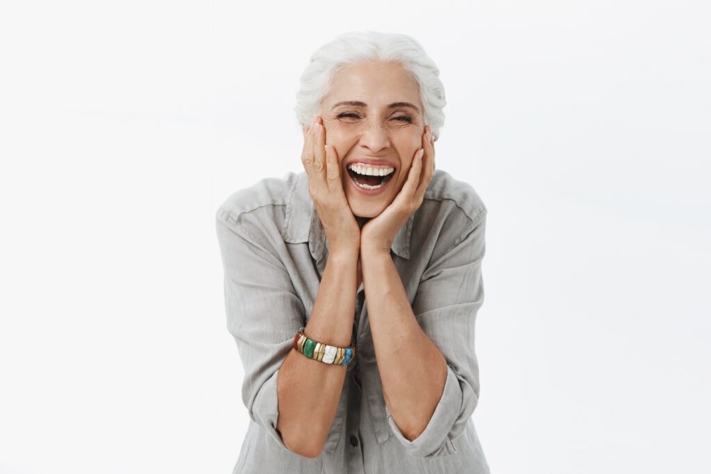 Home Care franchise - happy laughing elderly woman