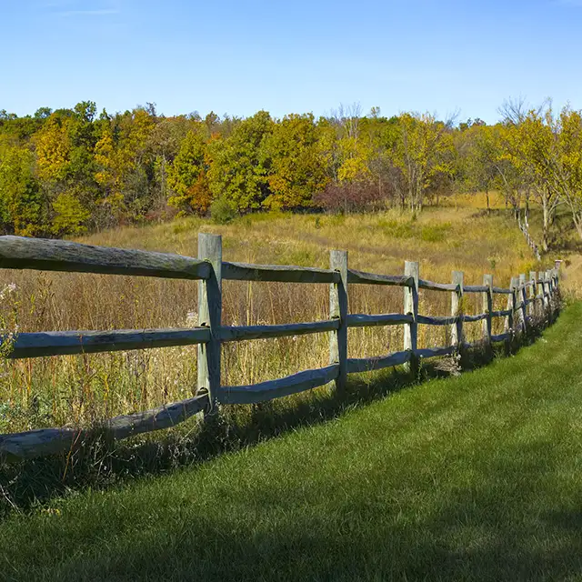 photo of a wooden fence near Indian Cave State Park in Nemaha County, Nebraska